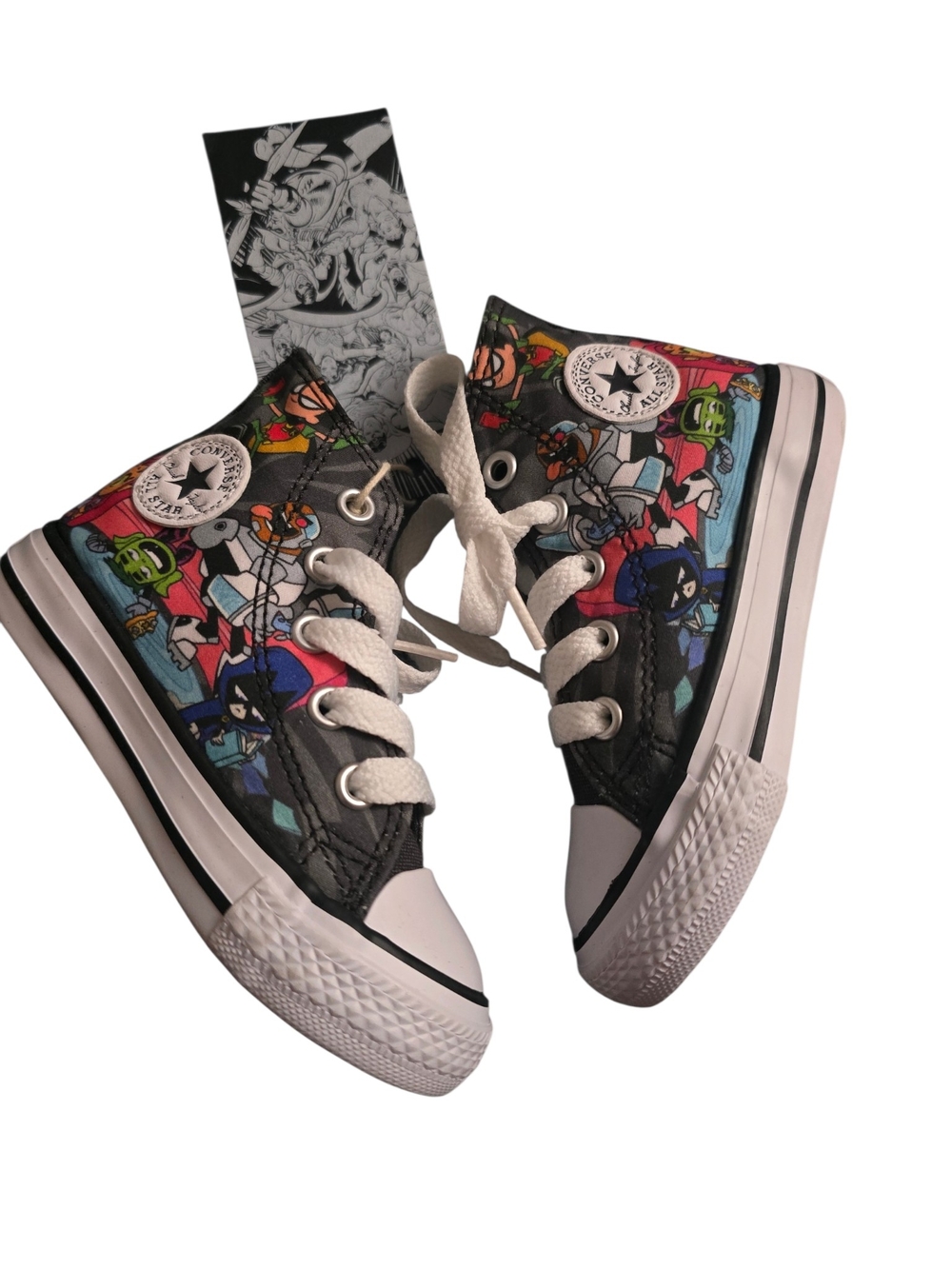 Converse DC COMICS TEEN TITANS GO!! Kids' Black Multi Cartoon High-Top Sneakers